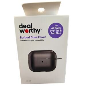 Dealworthy Black Earbud Case Cover for Airpods Pro 1st & 2nd Gen - New